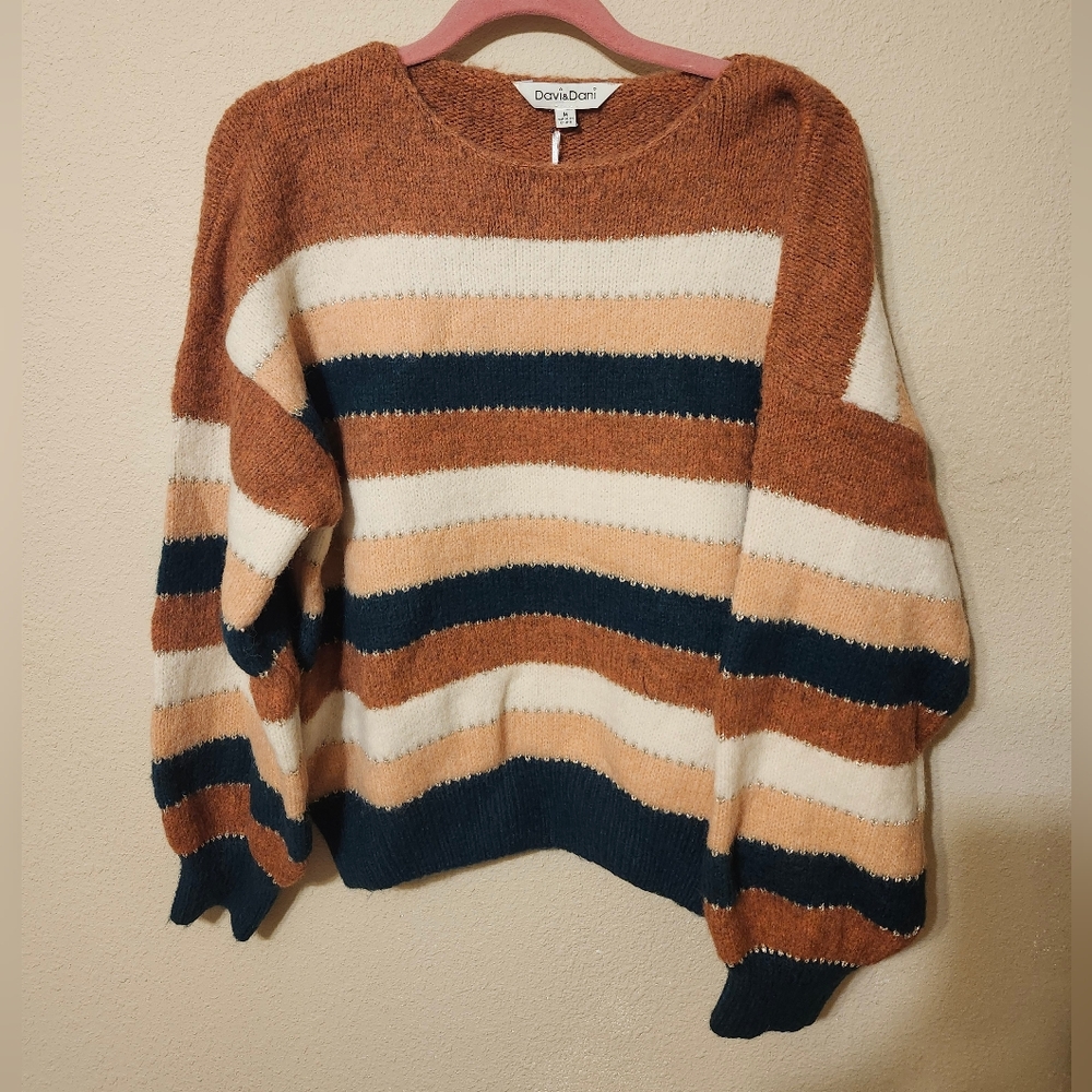 Davi & Dani Stunning Pumpkin Spice Sweater